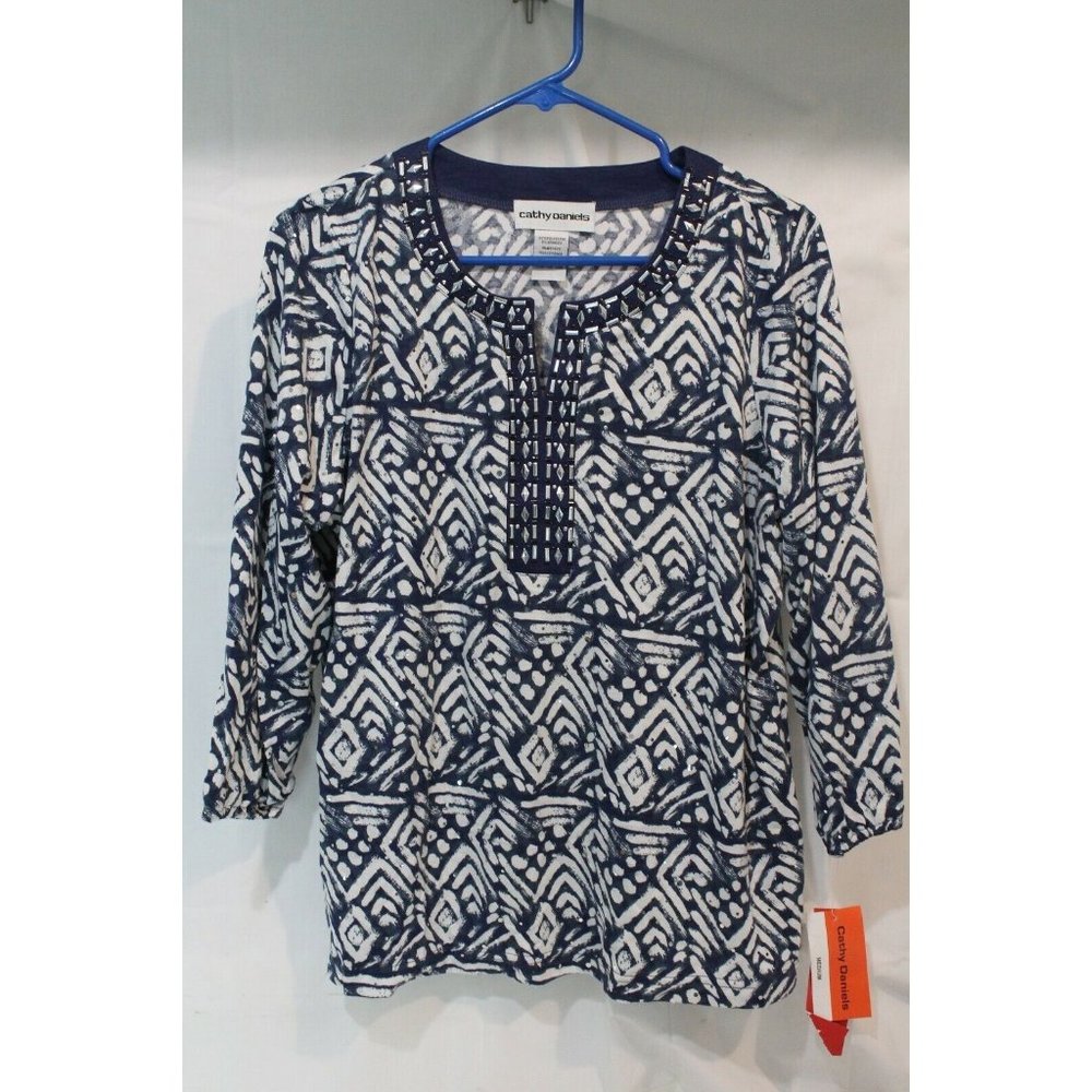 Cathy Daniels Women's Keyhole Neck Top Size M Medium New w/Tags